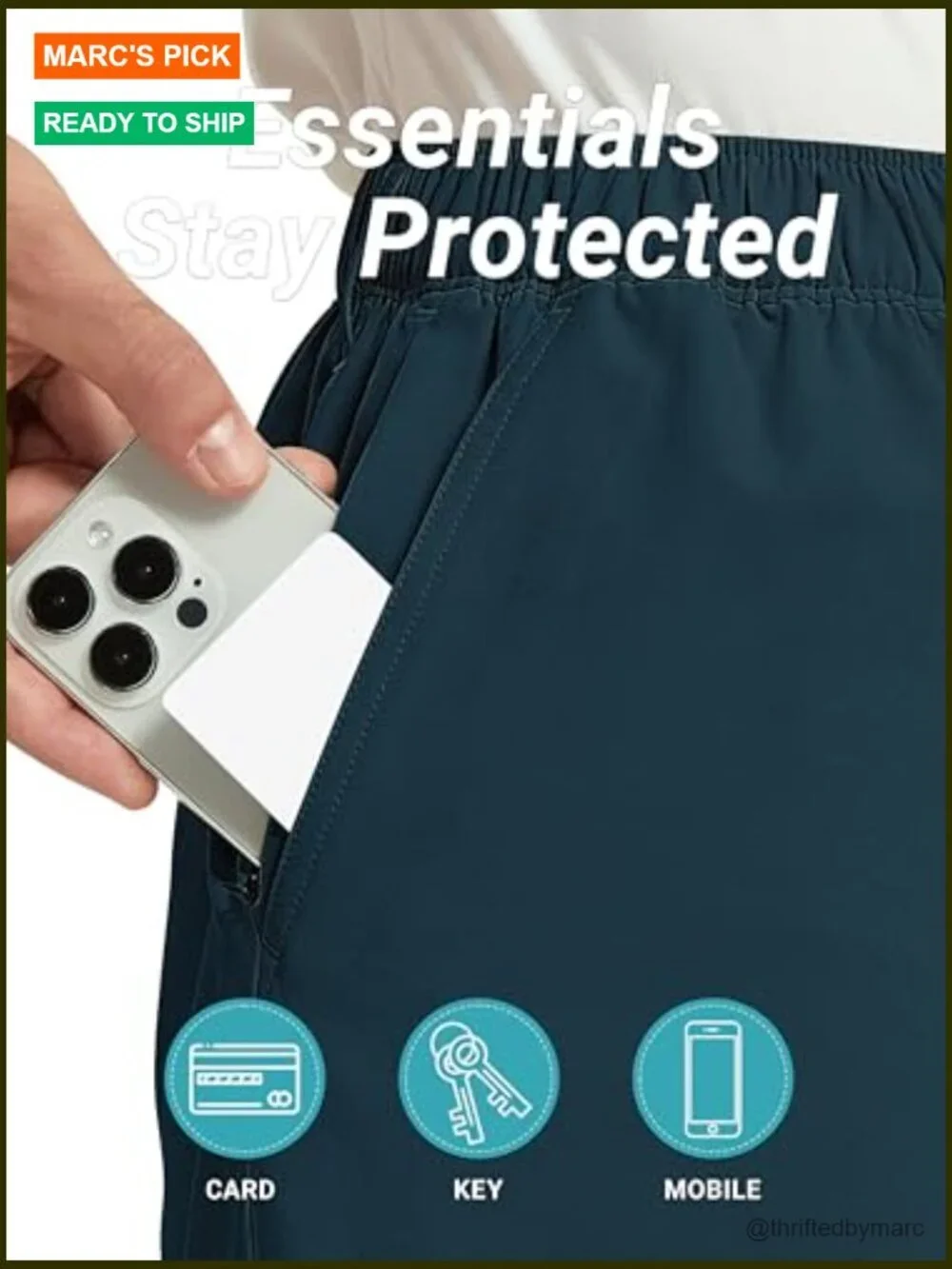 Men's 6-Inch Inseam Hybrid Shorts with Compression Liner Quick Dry Stretch